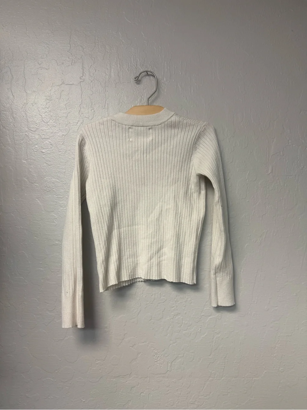 $15 ADD ON zara cream long sleeve ribbed knit top 9-10Y mini boden rylee + cru